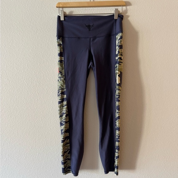 Under Armour Project Rock Leggings with Camo Sides - Picture 1 of 3